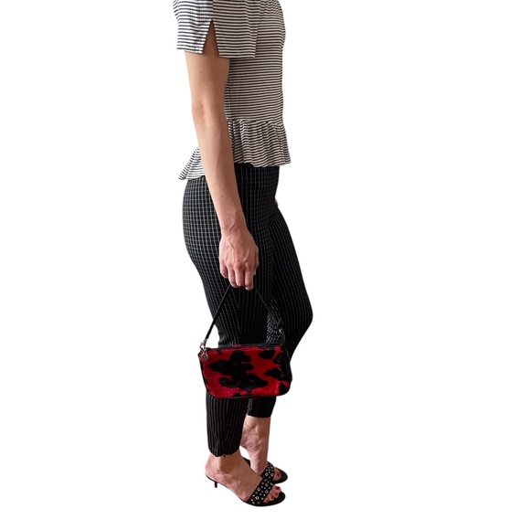 NWOT HUE Black & White Checked Stretch Crop Ankle Zip Legging Trouser Pant XS/S - Picture 9 of 15